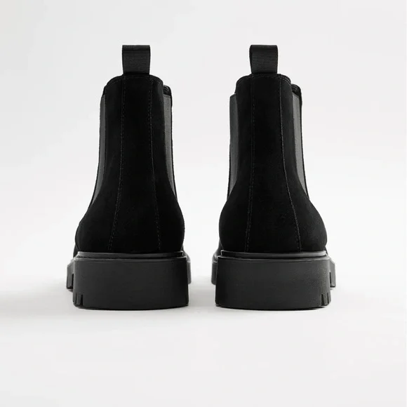 ZARA SPLIT LEATHER ANKLE BOOTS - Picture 4 of 6
